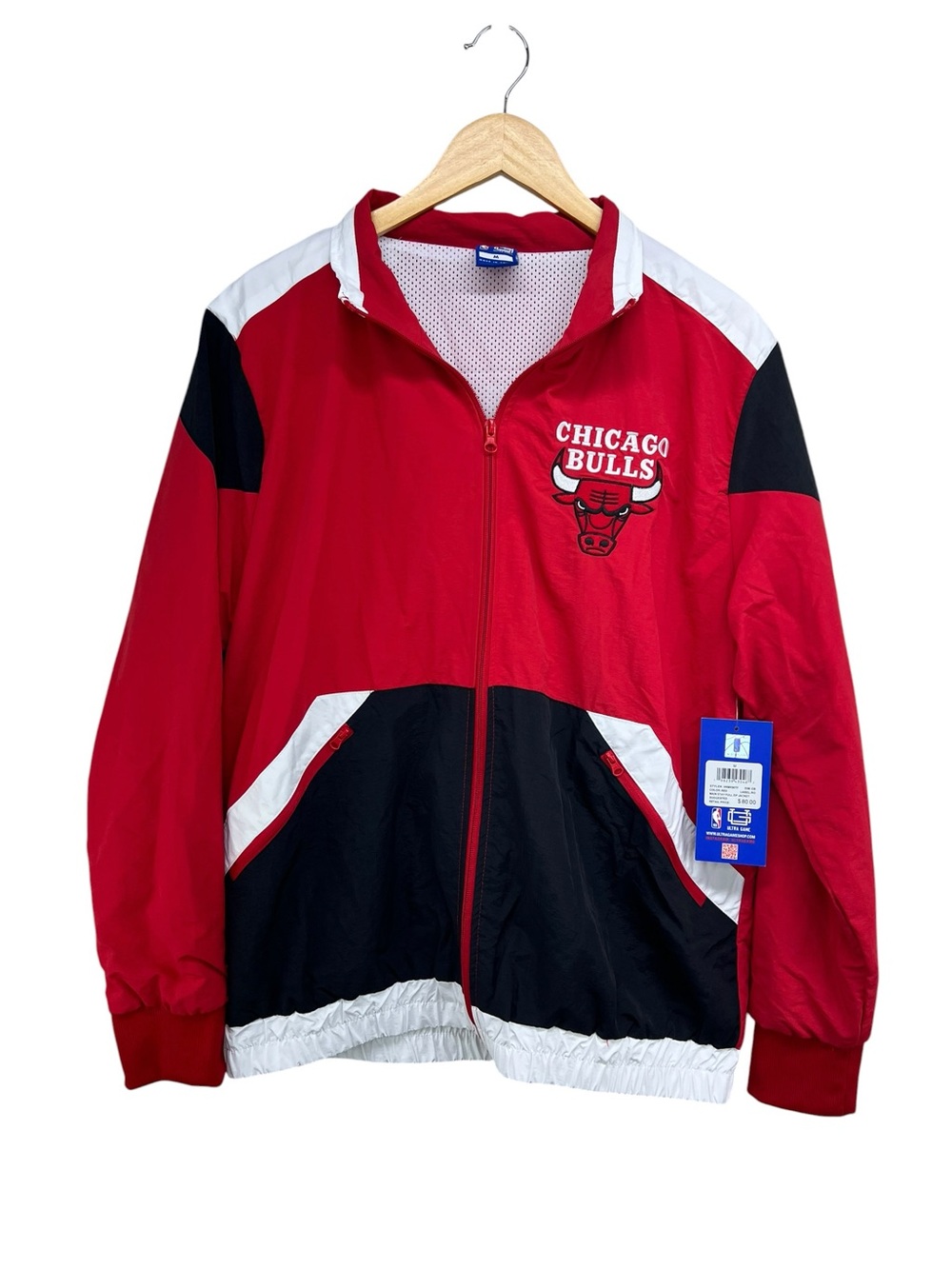 NBA Ultra Game Chicago Bulls Full Zip Stay Mesh Jacket Mens Medium New